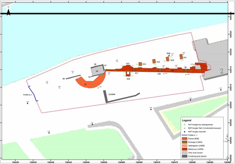 Groen licht voor onderzoek haalbaarheid, overzichtskaart onderzoeksgebied Buiten de Waterpoort 2-6, Gorinchem