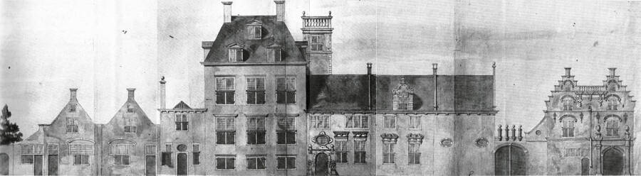 Huis Jacob Kemp kopie naar een anonieme tekening circa 1680, Regionaal Archief Gorinchem.