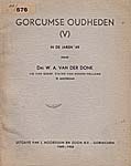 Donk, W.A. van der (1949-1950) In de jaren '49, Gorcumse Oudheden 5, Gorinchem.