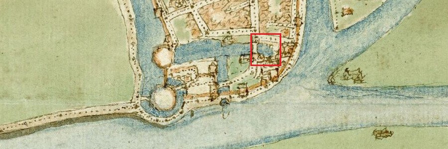 Collectie Nationaal Archief, Hingmancollectie Detail kaart Gorinchem door Jacob van Deventer
