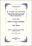 Jorissen, Th. (1887) Memoriën van mr. Diderik van Bleyswijk: vrijheer van Eethen en Meeuwen, heer van BabyIoniënbroek, raad in de Vroedschap, burgemeester van Gorinchem enz., enz., 1734-1755, Utrecht