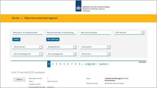 Homepage Rijksmonumentenregister