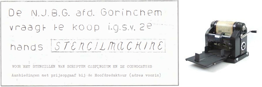 Advertentie in Scriptum Caspingium (1972)