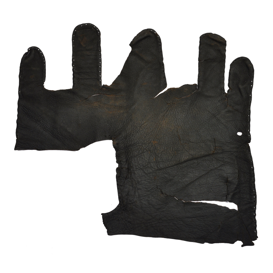 Handschoen uit kalfsleer buitenzijde