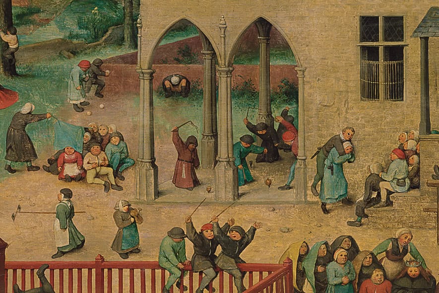 Foto Kunsthistorisches Museum, Wenen Kinderspelen door Pieter Bruegel de Oude (1560), collectie Kunsthistorisches Museum, Wenen.