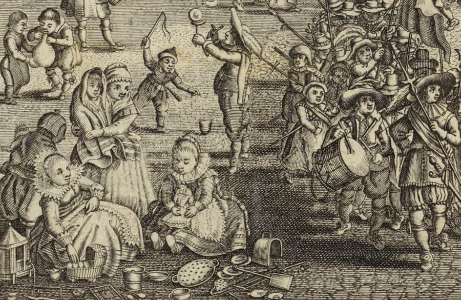 Detail Kinderspel door Experiens Sillemans (ca. 1642)